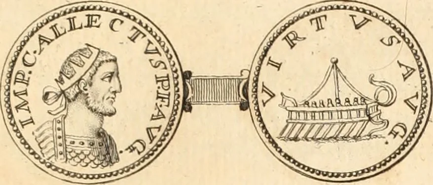 An illustration from Numismata imperatorum romanorum praestantiora a Julio Caesare ad Postumum usque per Joannem Vaillant, 1743, leaf 316