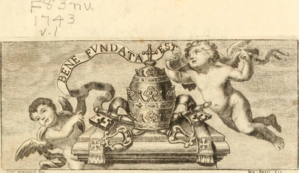 An illustration from Numismata imperatorum romanorum praestantiora a Julio Caesare ad Postumum usque per Joannem Vaillant, 1743, leaf 8