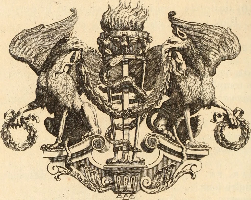 An illustration from Numismata imperatorum romanorum praestantiora a Julio Caesare ad Postumum usque per Joannem Vaillant, 1743, leaf 91