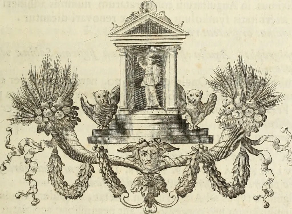 An illustration from Numismata imperatorum romanorum praestantiora a Julio Caesare ad Postumum usque per Joannem Vaillant, 1743, leaf 164