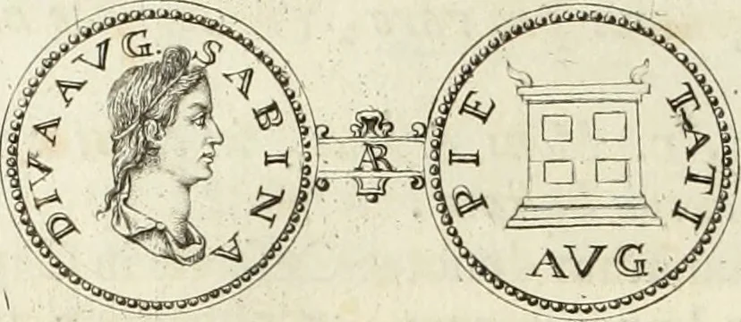 An illustration from Numismata imperatorum romanorum praestantiora a Julio Caesare ad Postumum usque per Joannem Vaillant, 1743, leaf 165