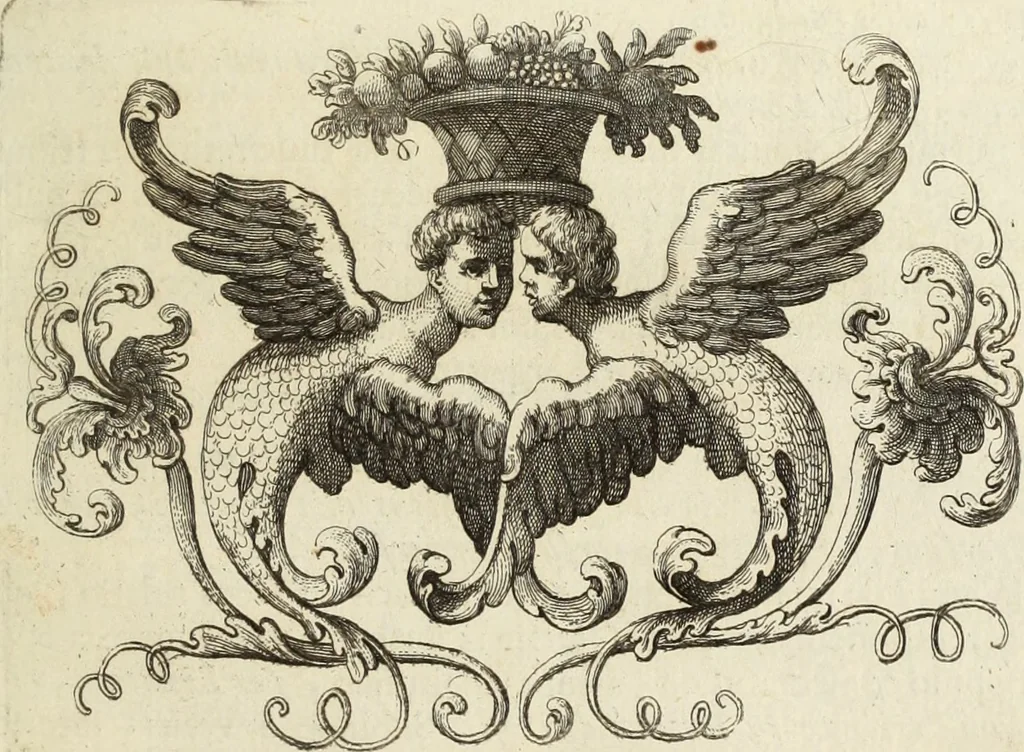 An illustration from Numismata imperatorum romanorum praestantiora a Julio Caesare ad Postumum usque per Joannem Vaillant, 1743, leaf 204
