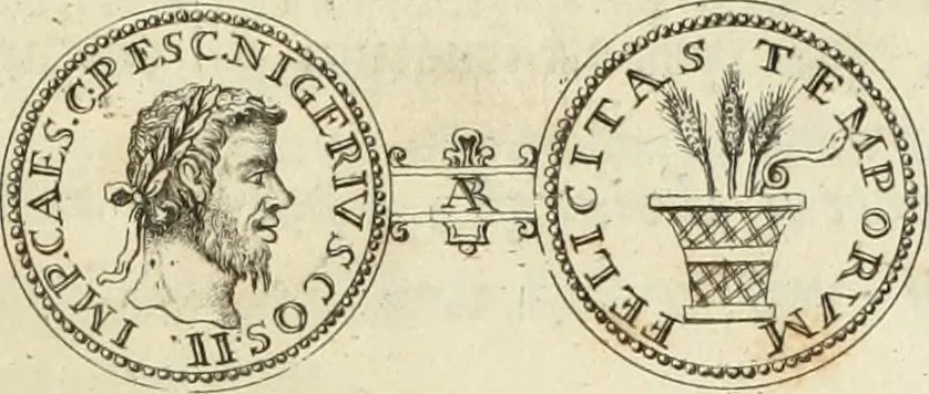 An illustration from Numismata imperatorum romanorum praestantiora a Julio Caesare ad Postumum usque per Joannem Vaillant, 1743, leaf 212