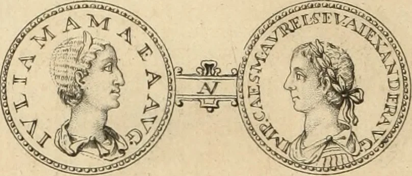 An illustration from Numismata imperatorum romanorum praestantiora a Julio Caesare ad Postumum usque per Joannem Vaillant, 1743, leaf 299