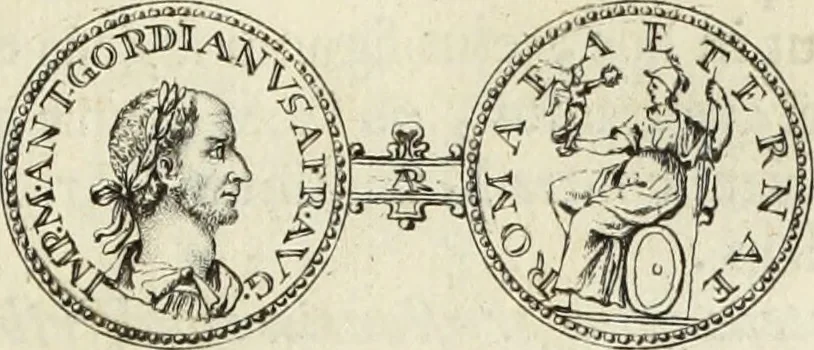 An illustration from Numismata imperatorum romanorum praestantiora a Julio Caesare ad Postumum usque per Joannem Vaillant, 1743, leaf 306