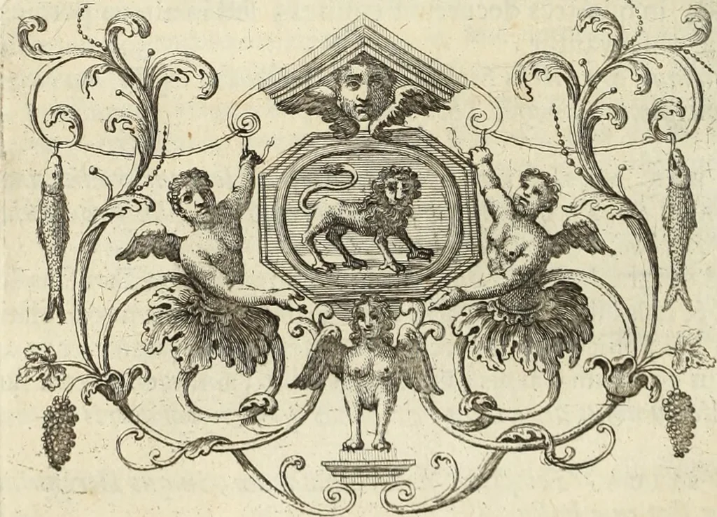 An illustration from Numismata imperatorum romanorum praestantiora a Julio Caesare ad Postumum usque per Joannem Vaillant, 1743, leaf 339