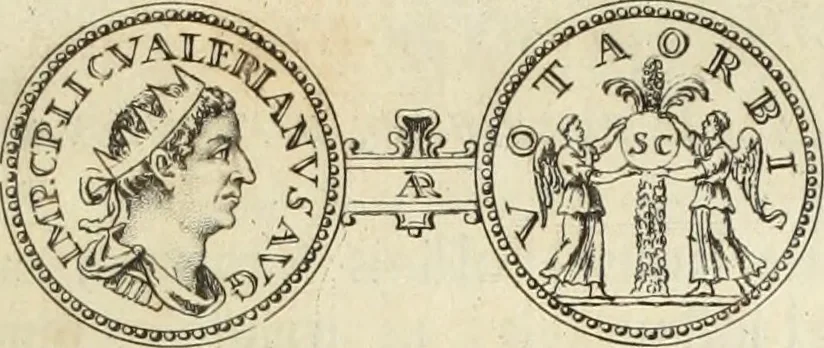 An illustration from Numismata imperatorum romanorum praestantiora a Julio Caesare ad Postumum usque per Joannem Vaillant, 1743, leaf 354