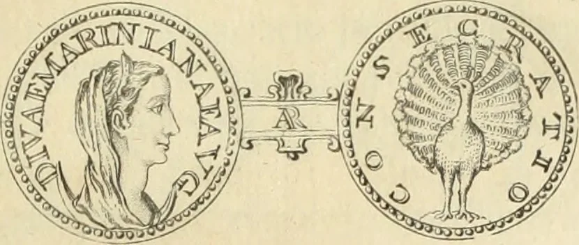 An illustration from Numismata imperatorum romanorum praestantiora a Julio Caesare ad Postumum usque per Joannem Vaillant, 1743, leaf 360