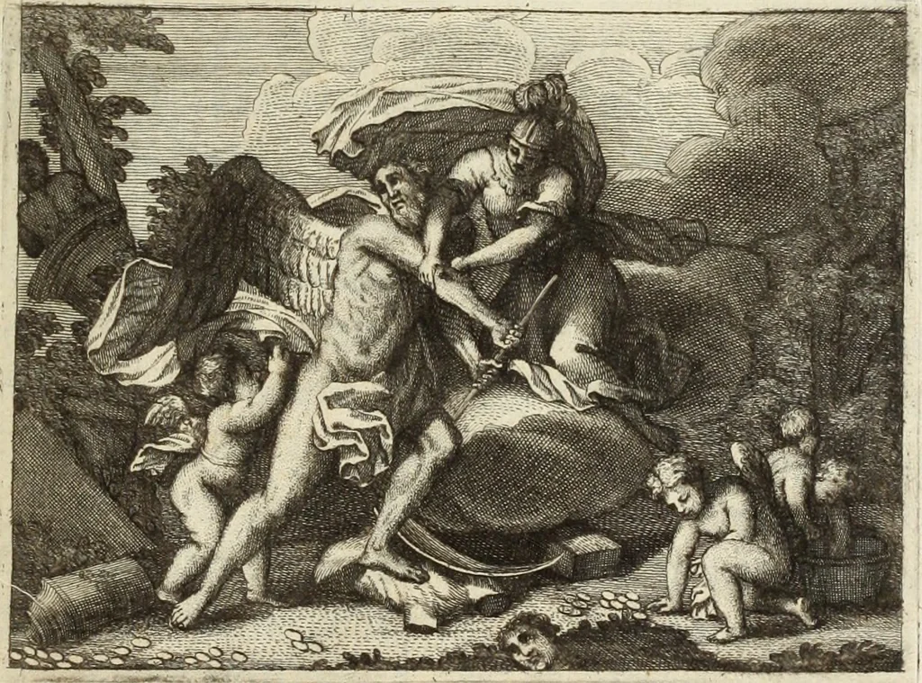 An illustration from Numismata imperatorum romanorum praestantiora a Julio Caesare ad Postumum usque per Joannem Vaillant, 1743, leaf 4