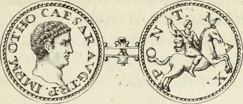 An illustration from Numismata imperatorum romanorum praestantiora a Julio Caesare ad Postumum usque per Joannem Vaillant, 1743, leaf 88