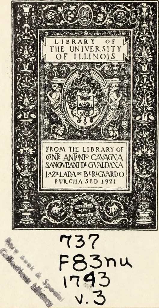 An illustration from Numismata imperatorum romanorum praestantiora a Julio Caesare ad Postumum usque per Joannem Vaillant, 1743, leaf 1