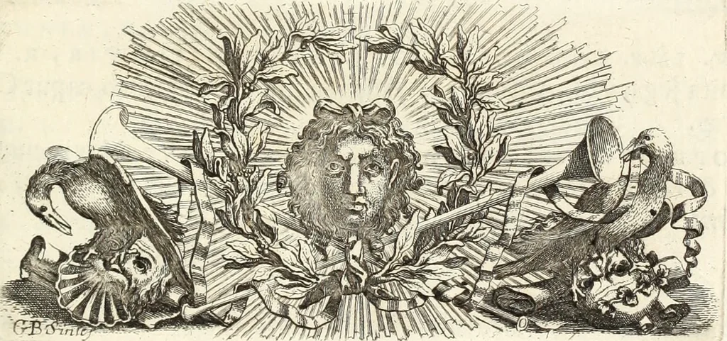 An illustration from Numismata imperatorum romanorum praestantiora a Julio Caesare ad Postumum usque per Joannem Vaillant, 1743, leaf 110