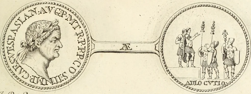 An illustration from Numismata imperatorum romanorum praestantiora a Julio Caesare ad Postumum usque per Joannem Vaillant, 1743, leaf 122