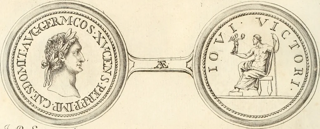 An illustration from Numismata imperatorum romanorum praestantiora a Julio Caesare ad Postumum usque per Joannem Vaillant, 1743, leaf 123