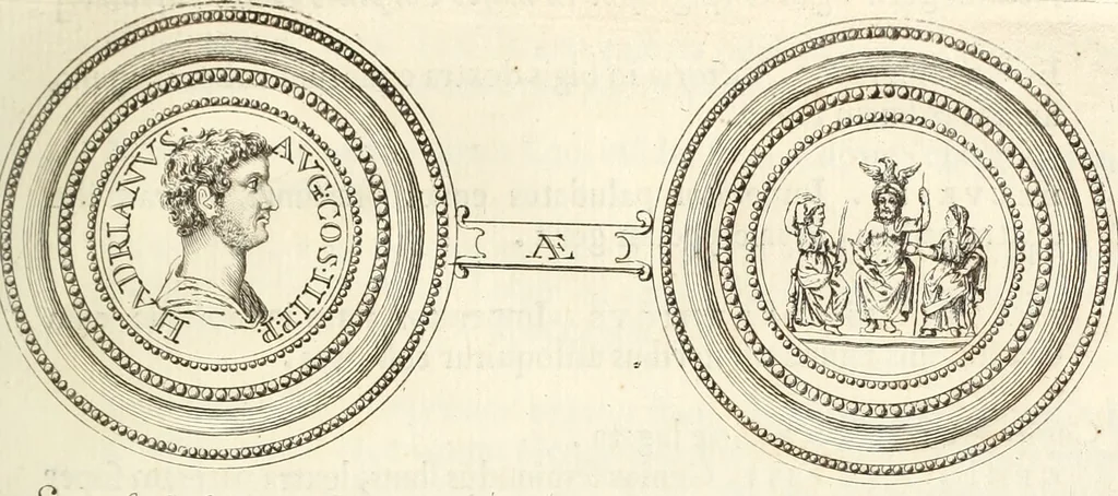 An illustration from Numismata imperatorum romanorum praestantiora a Julio Caesare ad Postumum usque per Joannem Vaillant, 1743, leaf 126