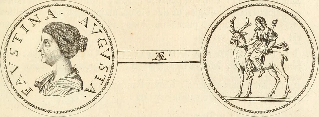 An illustration from Numismata imperatorum romanorum praestantiora a Julio Caesare ad Postumum usque per Joannem Vaillant, 1743, leaf 152