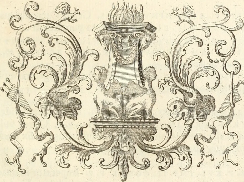 An illustration from Numismata imperatorum romanorum praestantiora a Julio Caesare ad Postumum usque per Joannem Vaillant, 1743, leaf 176