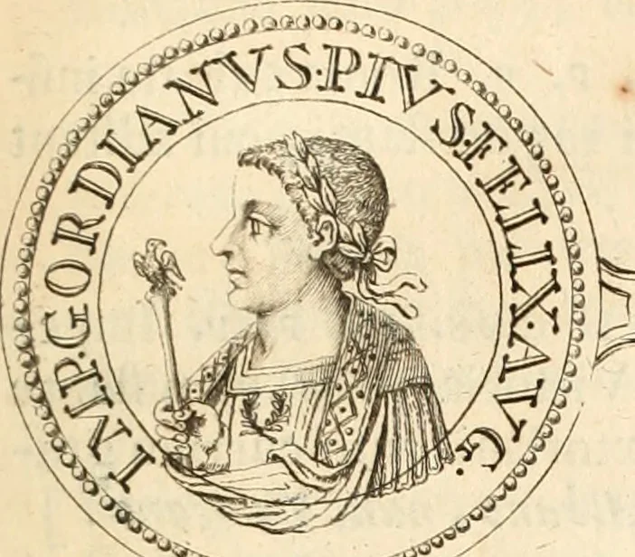 An illustration from Numismata imperatorum romanorum praestantiora a Julio Caesare ad Postumum usque per Joannem Vaillant, 1743, leaf 192