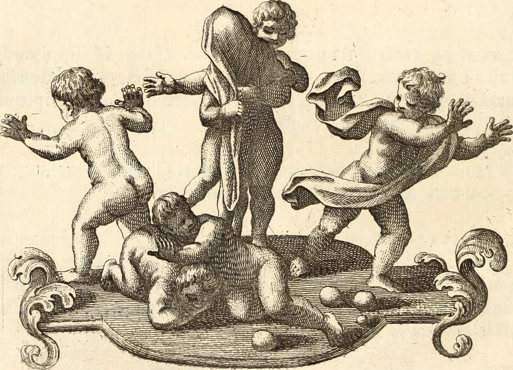An illustration from Numismata imperatorum romanorum praestantiora a Julio Caesare ad Postumum usque per Joannem Vaillant, 1743, leaf 203