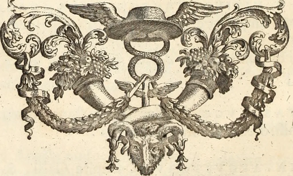 An illustration from Numismata imperatorum romanorum praestantiora a Julio Caesare ad Postumum usque per Joannem Vaillant, 1743, leaf 209