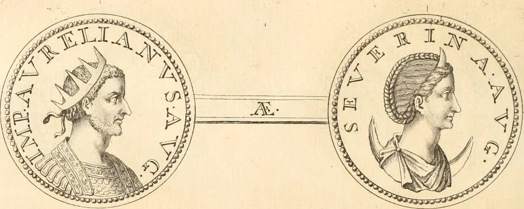An illustration from Numismata imperatorum romanorum praestantiora a Julio Caesare ad Postumum usque per Joannem Vaillant, 1743, leaf 225