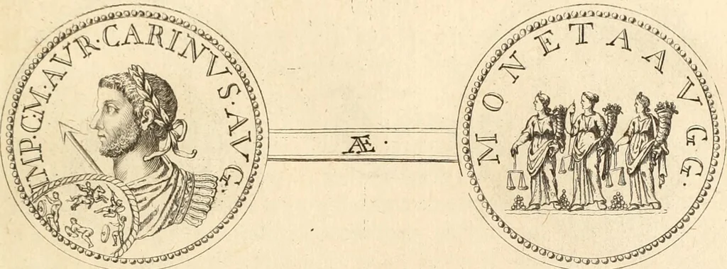 An illustration from Numismata imperatorum romanorum praestantiora a Julio Caesare ad Postumum usque per Joannem Vaillant, 1743, leaf 234