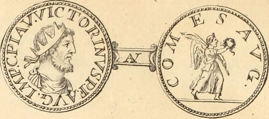 An illustration from Numismata imperatorum romanorum praestantiora a Julio Caesare ad Postumum usque per Joannem Vaillant, 1743, leaf 25