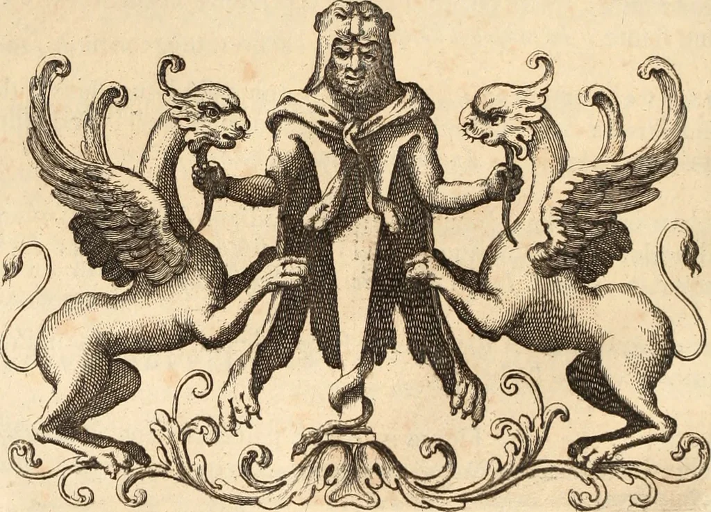 An illustration from Numismata imperatorum romanorum praestantiora a Julio Caesare ad Postumum usque per Joannem Vaillant, 1743, leaf 261