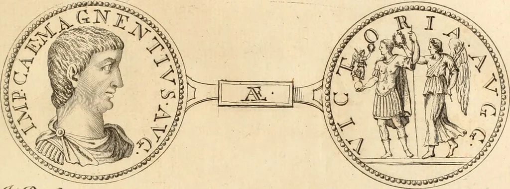 An illustration from Numismata imperatorum romanorum praestantiora a Julio Caesare ad Postumum usque per Joannem Vaillant, 1743, leaf 262