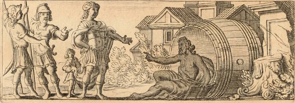 An illustration from Numismata imperatorum romanorum praestantiora a Julio Caesare ad Postumum usque per Joannem Vaillant, 1743, leaf 275