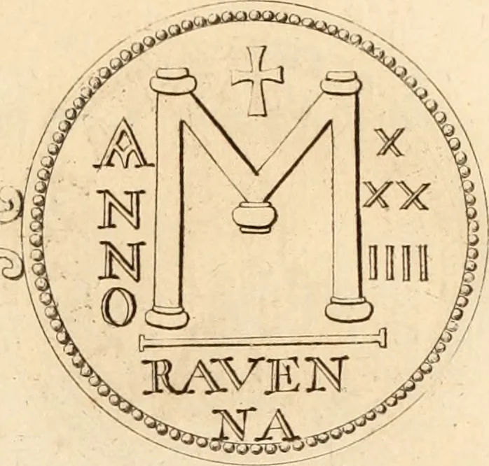 An illustration from Numismata imperatorum romanorum praestantiora a Julio Caesare ad Postumum usque per Joannem Vaillant, 1743, leaf 280