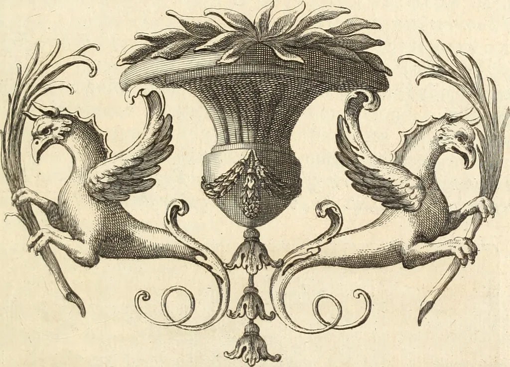An illustration from Numismata imperatorum romanorum praestantiora a Julio Caesare ad Postumum usque per Joannem Vaillant, 1743, leaf 30
