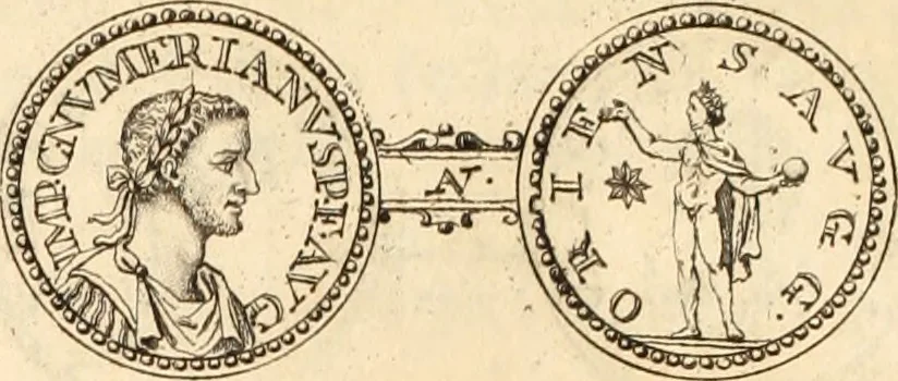 An illustration from Numismata imperatorum romanorum praestantiora a Julio Caesare ad Postumum usque per Joannem Vaillant, 1743, leaf 53