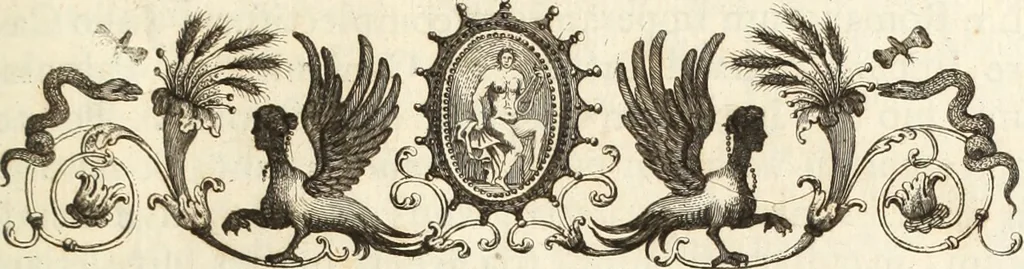 An illustration from Numismata imperatorum romanorum praestantiora a Julio Caesare ad Postumum usque per Joannem Vaillant, 1743, leaf 6