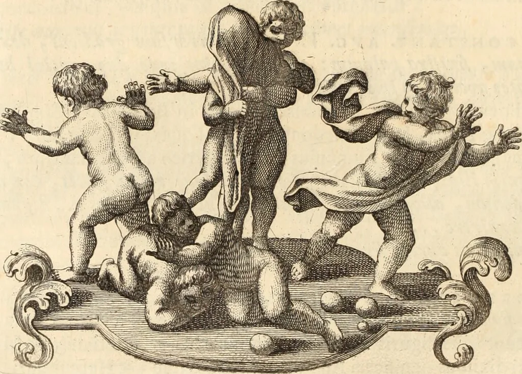 An illustration from Numismata imperatorum romanorum praestantiora a Julio Caesare ad Postumum usque per Joannem Vaillant, 1743, leaf 75