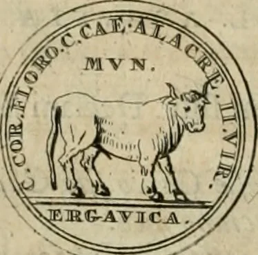 An illustration from Numismata ærea imperatorum, augustarum, et cæsarum, in coloniis, municilpiis, et urbibus jure latio donatis, ex omni modulo percussa, 1695, leaf 101