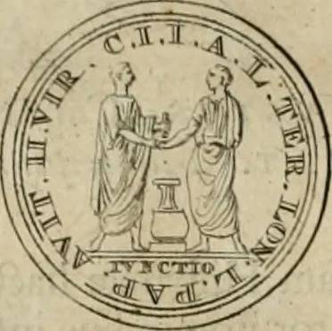 An illustration from Numismata ærea imperatorum, augustarum, et cæsarum, in coloniis, municilpiis, et urbibus jure latio donatis, ex omni modulo percussa, 1695, leaf 103