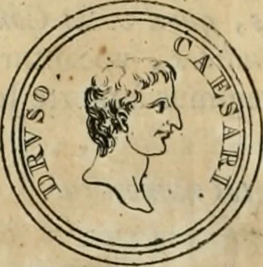 An illustration from Numismata ærea imperatorum, augustarum, et cæsarum, in coloniis, municilpiis, et urbibus jure latio donatis, ex omni modulo percussa, 1695, leaf 117