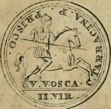 An illustration from Numismata ærea imperatorum, augustarum, et cæsarum, in coloniis, municilpiis, et urbibus jure latio donatis, ex omni modulo percussa, 1695, leaf 120