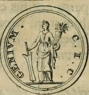 An illustration from Numismata ærea imperatorum, augustarum, et cæsarum, in coloniis, municilpiis, et urbibus jure latio donatis, ex omni modulo percussa, 1695, leaf 122