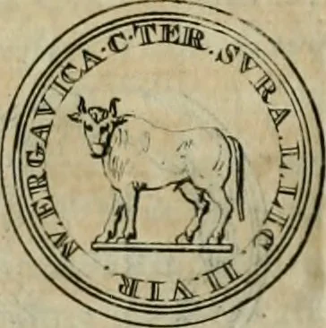 An illustration from Numismata ærea imperatorum, augustarum, et cæsarum, in coloniis, municilpiis, et urbibus jure latio donatis, ex omni modulo percussa, 1695, leaf 128