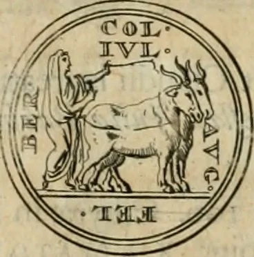 An illustration from Numismata ærea imperatorum, augustarum, et cæsarum, in coloniis, municilpiis, et urbibus jure latio donatis, ex omni modulo percussa, 1695, leaf 131