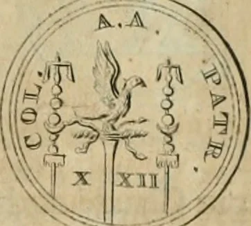 An illustration from Numismata ærea imperatorum, augustarum, et cæsarum, in coloniis, municilpiis, et urbibus jure latio donatis, ex omni modulo percussa, 1695, leaf 134