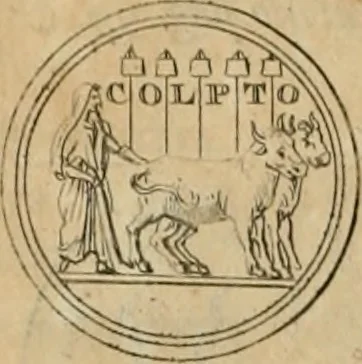 An illustration from Numismata ærea imperatorum, augustarum, et cæsarum, in coloniis, municilpiis, et urbibus jure latio donatis, ex omni modulo percussa, 1695, leaf 135