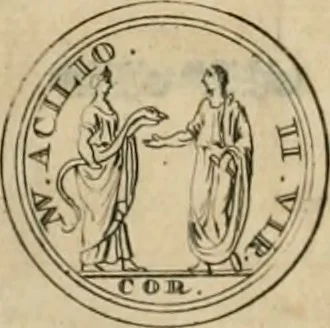 An illustration from Numismata ærea imperatorum, augustarum, et cæsarum, in coloniis, municilpiis, et urbibus jure latio donatis, ex omni modulo percussa, 1695, leaf 137