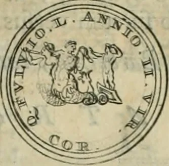 An illustration from Numismata ærea imperatorum, augustarum, et cæsarum, in coloniis, municilpiis, et urbibus jure latio donatis, ex omni modulo percussa, 1695, leaf 138