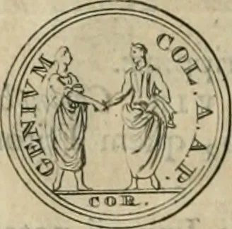 An illustration from Numismata ærea imperatorum, augustarum, et cæsarum, in coloniis, municilpiis, et urbibus jure latio donatis, ex omni modulo percussa, 1695, leaf 139