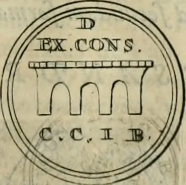 An illustration from Numismata ærea imperatorum, augustarum, et cæsarum, in coloniis, municilpiis, et urbibus jure latio donatis, ex omni modulo percussa, 1695, leaf 140