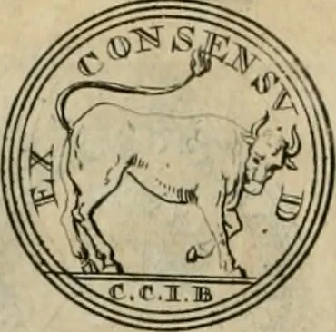 An illustration from Numismata ærea imperatorum, augustarum, et cæsarum, in coloniis, municilpiis, et urbibus jure latio donatis, ex omni modulo percussa, 1695, leaf 141