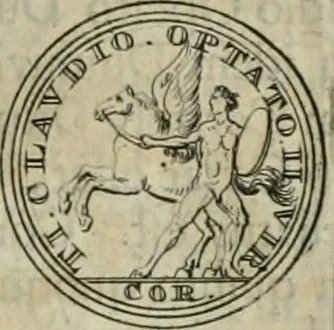 An illustration from Numismata ærea imperatorum, augustarum, et cæsarum, in coloniis, municilpiis, et urbibus jure latio donatis, ex omni modulo percussa, 1695, leaf 142